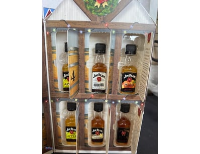 Jim Beam "12 Days of 50ml Gifts" advent calendar s...