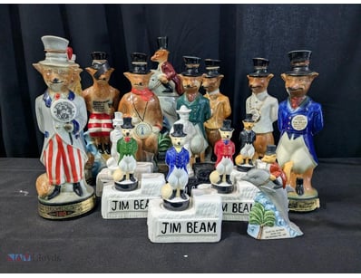 VINTAGE JIM BEAM CERAMIC DECANTER COLLECTION - 50T...