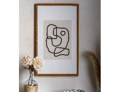 RRP: $439, Misina Line Drawing Framed Art, 5059413...