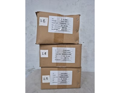 Hose Clamps, QTY 600pcs X 3 Boxes, 
MN: KEBG9X020S...