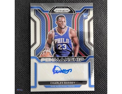 2021-22 PANINI PRIZM CHARLES BASSEY ROOKIE PENMANS...