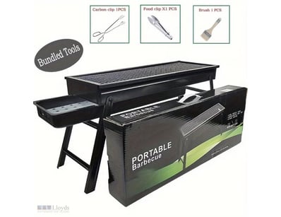 Portable Stainless Steel Charcoal Grill - Foldable...