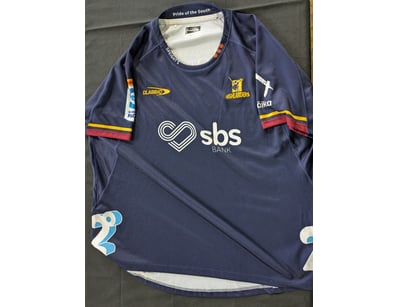NEW ZEALANDER HIGHLANDERS RUGBY UNION SPORTS JERSE...