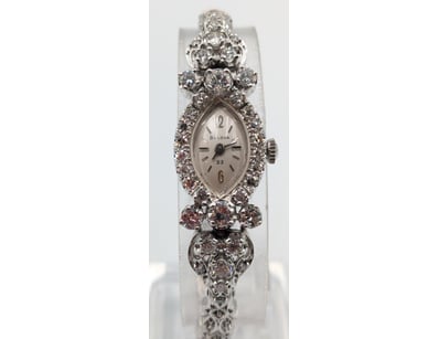 1976 14ct White Gold Diamond Bulova Ladies Watch
...