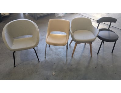 Assorted Office Occasional Chairs, Fabric and Plea...