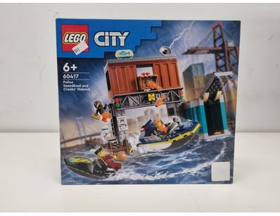 LEGO CITY POLICE SPEEDBOAT AND CROOKS' HIDEOUT SET...