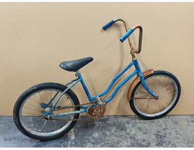 Bicycle, blue vintage style bicycle
