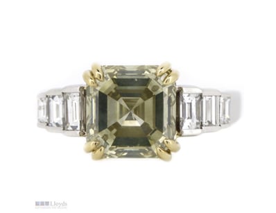 14K WHITE/YELLOW GOLD AND DIAMOND AND DIAMOND, STA...