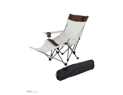 Folding Lightweight Camping Chair In Cream - New. ...
