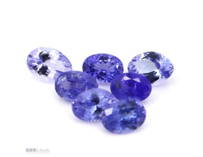 7.26CT TSW, X 7 NATURAL TANZANITES     

Oval Cut,...