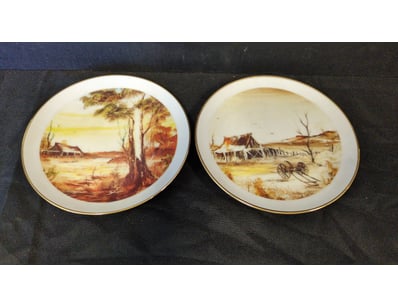 2X FINE CHINA OUTBACK AUSTRALIA PHIL PORTER PLATES...