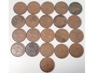 21X 1938 AUSTRALIAN PENNY COINS

488567+42


