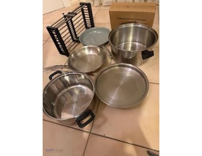 Stainless Steel Cookwears, Variety Of Sizes Etc..