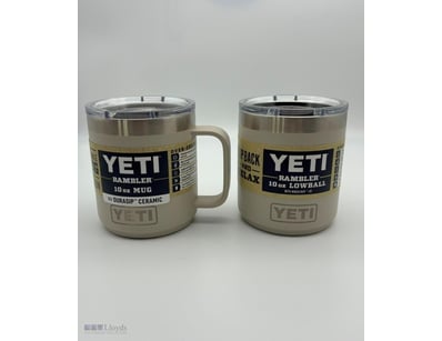 Yeti rambler 10oz Mug - Taupe - Twin pack - New