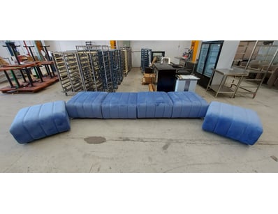 Blue Ottoman Set – Stylish and versatile upholster...