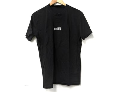 DSQUARED2 "ICON" BLACK COTTON T-SHIRT, SIZE M

I...