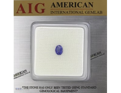 0.88CT CERTIFIED, NATURAL TANZANITE     

Oval Fac...