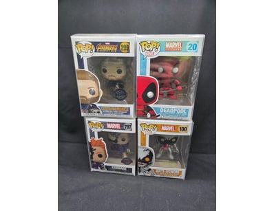 MARVEL FUNKO POP COLLECTION - FOUR BOXED VINYL FIG...