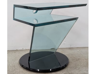 GLASS SWIVEL CONSOLE FROM ITALY

Item Size: Heig...