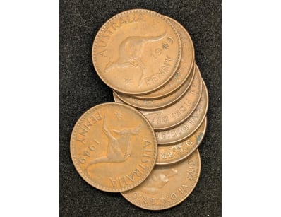 COLLECTION OF 1949 AUSTRALIAN PENNIES

Condition...