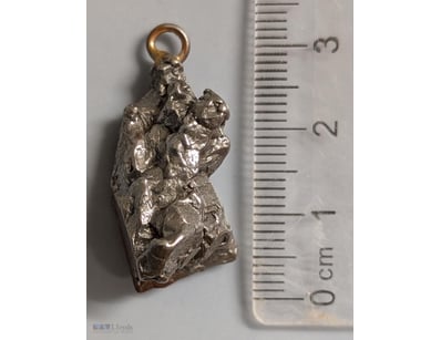 CAMPO DEL CIELO IRON METEORITE MADE INTO A PENDANT...
