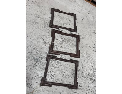 Lot comprising three decorative picture frames. Th...
