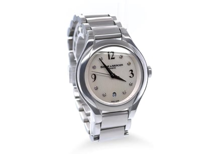 BAUME & MERCIER STAINLESS STEEL ILEA DIAMOND DIAL ...
