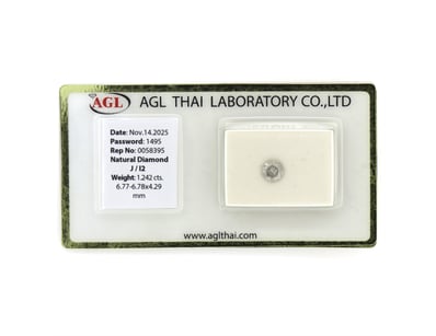 1.242CT CERTIFIED, NATURAL DIAMOND     

Round Bri...