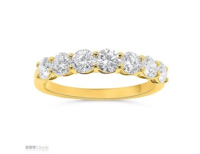 1.01 CARAT YELLOW GOLD LAB GROWN DIAMOND BAND ( ST...