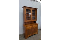 Two-Piece Timber Kitchen Dresser With Glazed