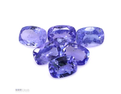 5.29CT TSW X 6, NATURAL TANZANITES     

Cushion C...