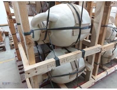 Two white Terracotta decorative Pots 43cmH x 36cmW...