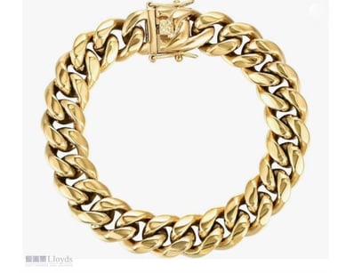 MIAMI CUBAN  YELLOW  GOLD PLATED BRACELET 

Total ...