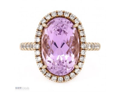 14K ROSE GOLD, 6.47CT KUNZITE AND DIAMOND, STATEME...