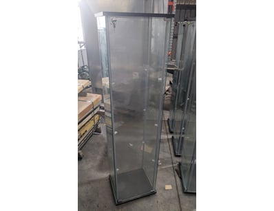 Glass Display Cabinet, 3 Tier, Lockable, Timber To...
