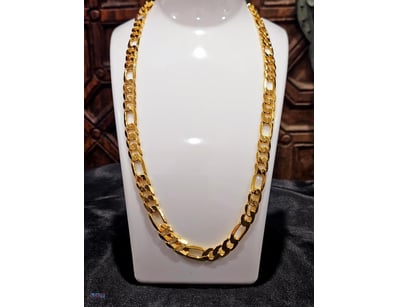 YELLOW GOLD PLATED FIGARO  CHAIN-50CM-8MM 

Total ...