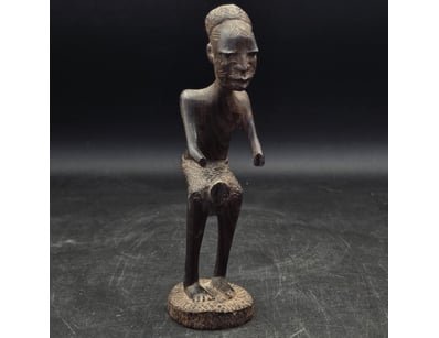 HAND-CARVED TRIBAL WOODEN FIGURE SCULPTURE – AFRIC...