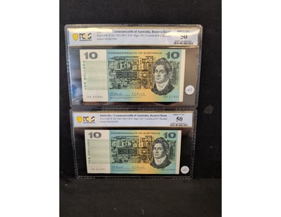 COMMONWEALTH OF AUSTRALIA RESERVE BANK $10 NOTES N...