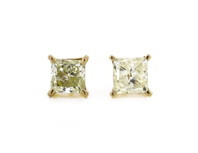 14K YELLOW GOLD, 1.97CT TDW FANCY YELLOW DIAMOND, ...