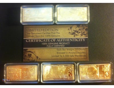 AWESOME COMPLETE SET OF 5 BRAND NEW CERTIFIED 10 G...