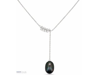 SOUTH SEA PEARL NECKLACE ON 925 SILVER - WITH CERT...
