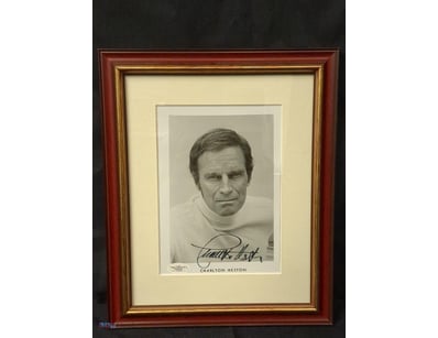 AUTOGRAPHED PHOTOGRAPH OF CHARLTON HESTON.

Item S...