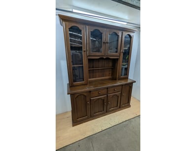 Timber Wall Unit, Bottom Section Storage Space and...
