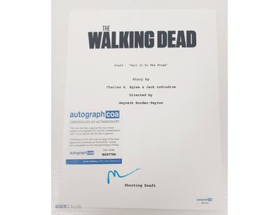 SIGNED THE WALKING DEAD TELL IT TO THE FROGS SHOOT...