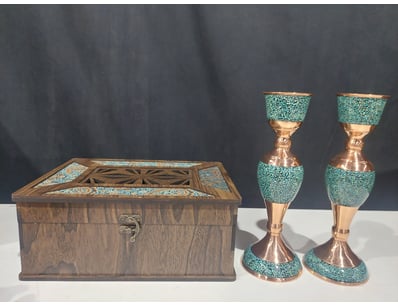 FIROOZEH KOOBI CANDLESTICKS ALONG WITH WOODEN BOX
...