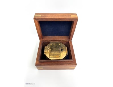 NAVAL COMPASS IN WOODEN BOX

Item Size: Height: 6c...