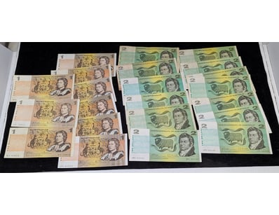 AUSTRALIAN DECIMAL CURRENCY COLLECTION - $1 AND $2...