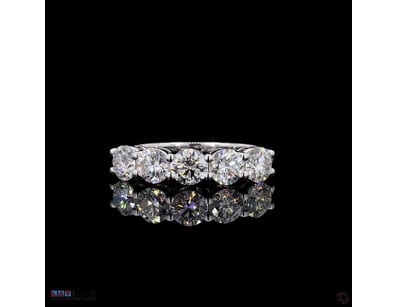 1.88 CT ROUND FIVE-STONE ETERNITY BAND IN 18KT WHI...