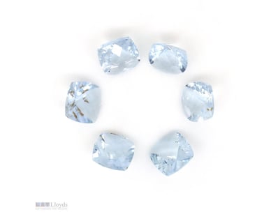 4.77CT TSW X 6, NATURAL BERYL AQUAMARINES     

Sq...