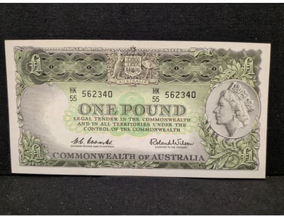 AUSTRALIAN ONE POUND NOTE, H.C. BOWEN & ROLAND WIL...